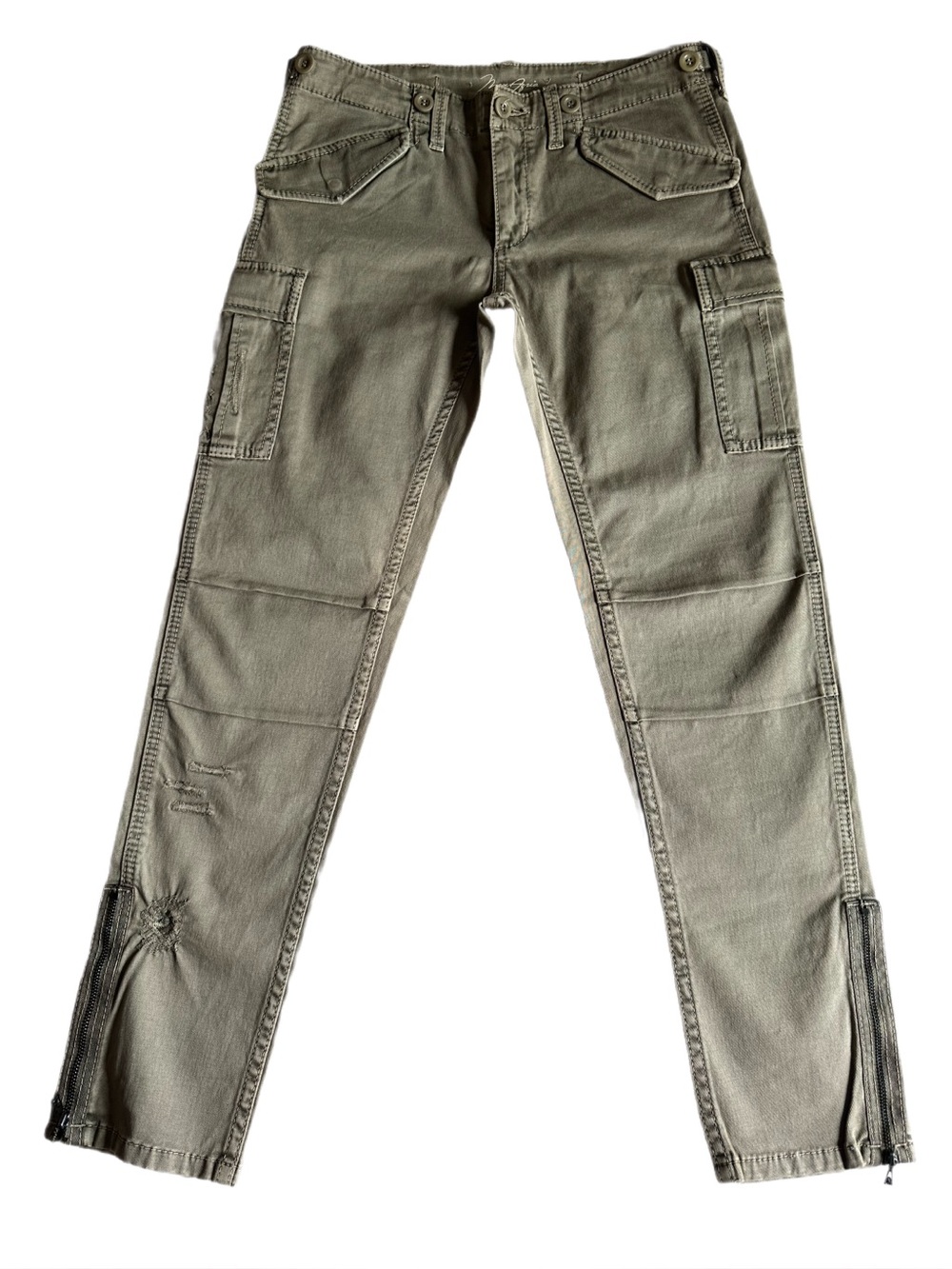 BCBG Max Azria Collection Khaki Cargo Utility Pants Women’s Size 27